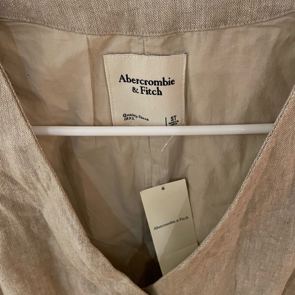 Abercrombie linen button down mini dress size TALL small - Picture 2 of 2